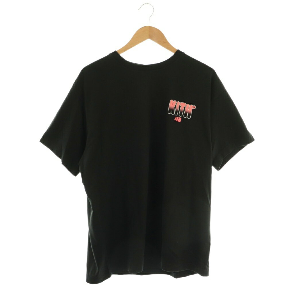 【中古】キス KITH SEOUL限定 GRADIENT LOGOTシャツ カットソー XL 黒 ブラック /AT ■OS ■SH メンズ 【ベクトル 古着】 251105