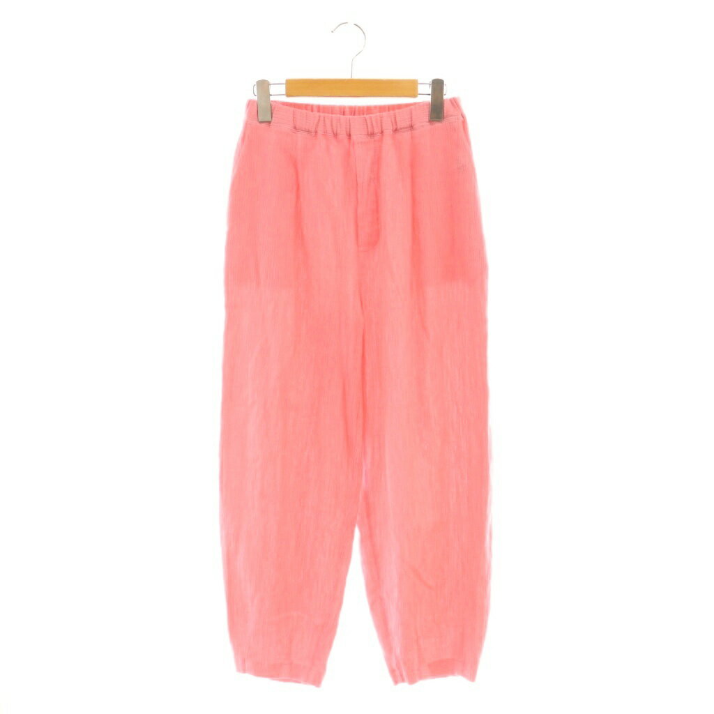 【中古】未使用品 ビワコットン BIWACOTTON ワイドテーパードパンツ イージー S ピンク /CX ■OS レディ..
