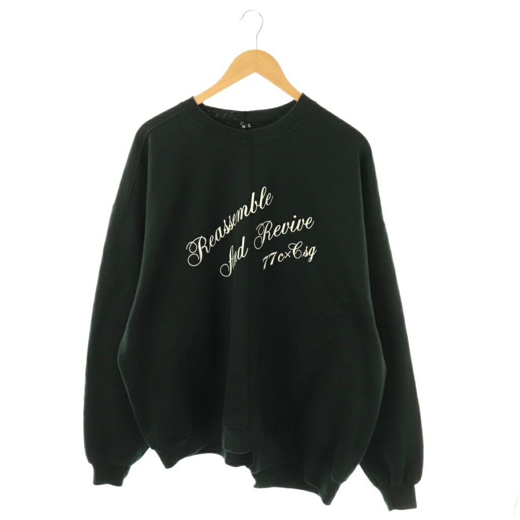 【中古】カレンソロジー Curensology ×77circa ヴィンテージ風スウェット プルオーバー 長袖 ブラック /HK ■OS レディース 【ベクトル 古着】 251113