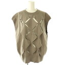 【中古】アイレネ iRENE 23SS Argyle slit knit vest ベスト プルオーバー 36 グレー /AT ■OS レディース 【ベクトル ...