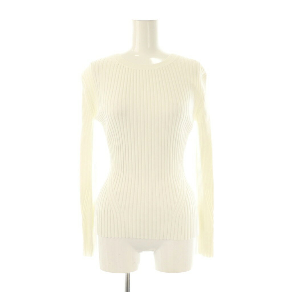 【中古】セオリーリュクス theory luxe 24SS WIDE RIB SARRIS リブニット カットソー 38 ホワイト /DO ..
