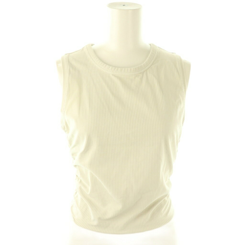 【中古】ルルレモン lululemon サイドギャザー タンクトップ アイボリー /ES ■OS レディース 【ベクトル 古着】 251128
