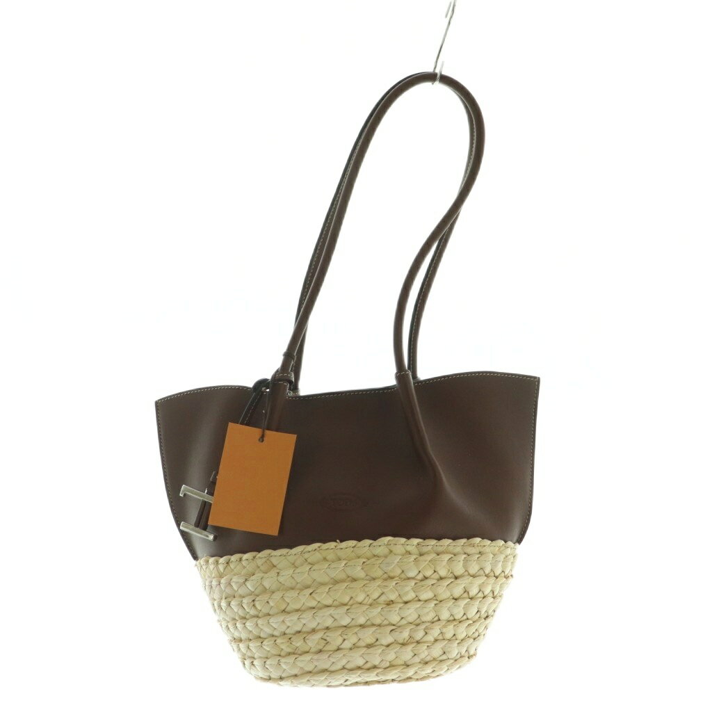 未使用品 トッズ TOD'S Bux Small Shopping Tote トートバッグ レザー 茶 ブラウン XBWBUXA0200UBY265T /AQ ■OS レディース  251205
