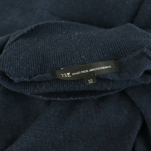 【中古】23区 オンワード樫山 23AW ウール ハイネック ニット セーター 長袖 32 ネイビー /MY ■OS レディース 【ベクトル 古着】 251219 auc-vector-20622943 ブランド古着の買取販売ベクトル サンプル画像3