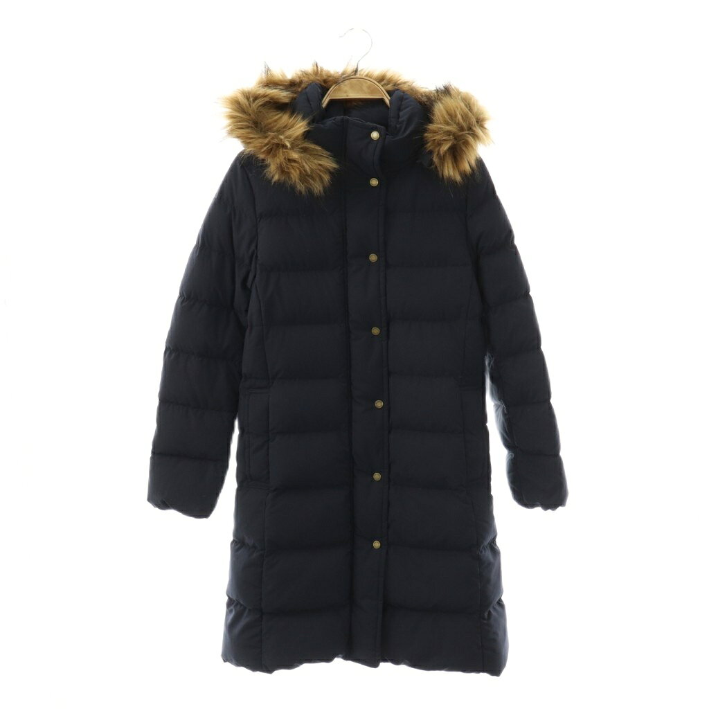 Rakuten - 【中古】マッキントッシュフィロソフィー MACKINTOSH PHILOSOPHY コート 34 青 ブルー 長袖 ファー付きフード ボタン開閉 /AQ ■OS レディース 【ベクトル 古着】 251224