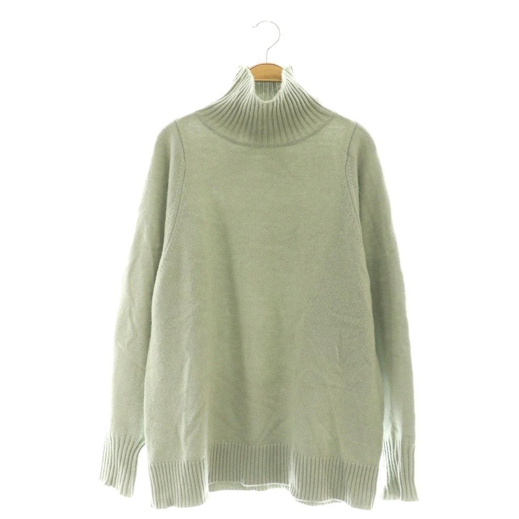 リムアーク rim.ark Basic over knit ニット セーター プルオーバー ハイネック カシミヤ混 F グリーン /CX ■OS レディース  251226