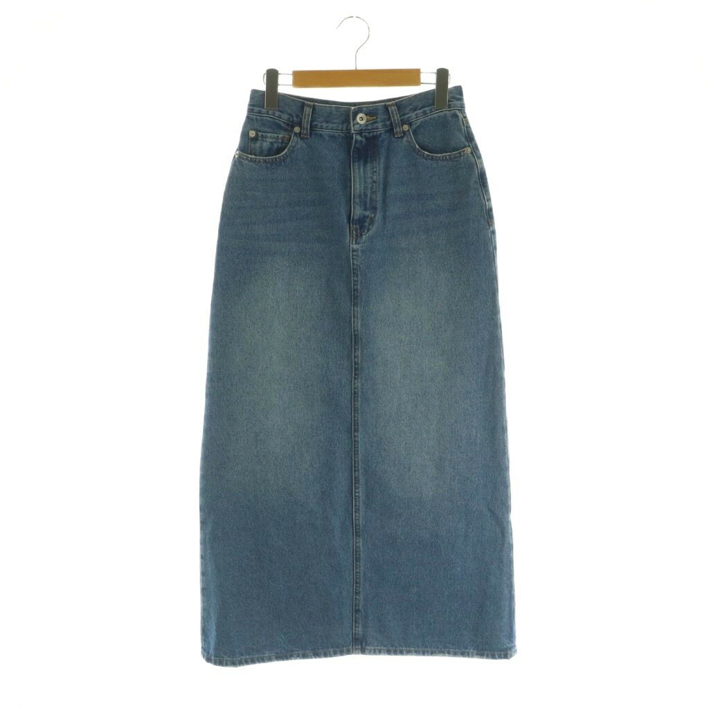 【中古】グリーンレーベルリラクシング ユナイテッドアローズ green label relaxing at ease デニムスカート ロング Iライン 38 青 /MI ■OS レディース 【ベクトル 古着】 251224