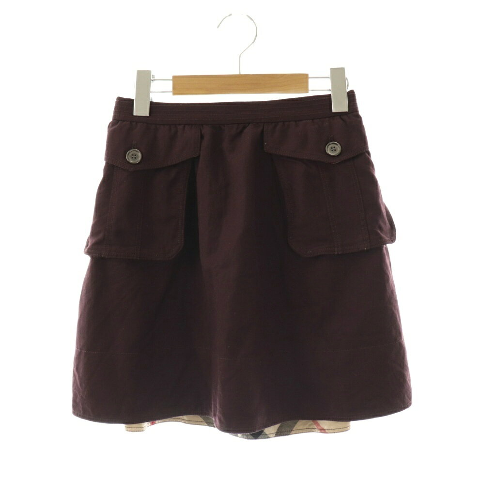 乐天商城 - 【中古】バーバリー チルドレン BURBERRY CHILDREN ギャザースカート 12Y ブラウン /ES ■OS レディース 【ベクトル 古着】 260108