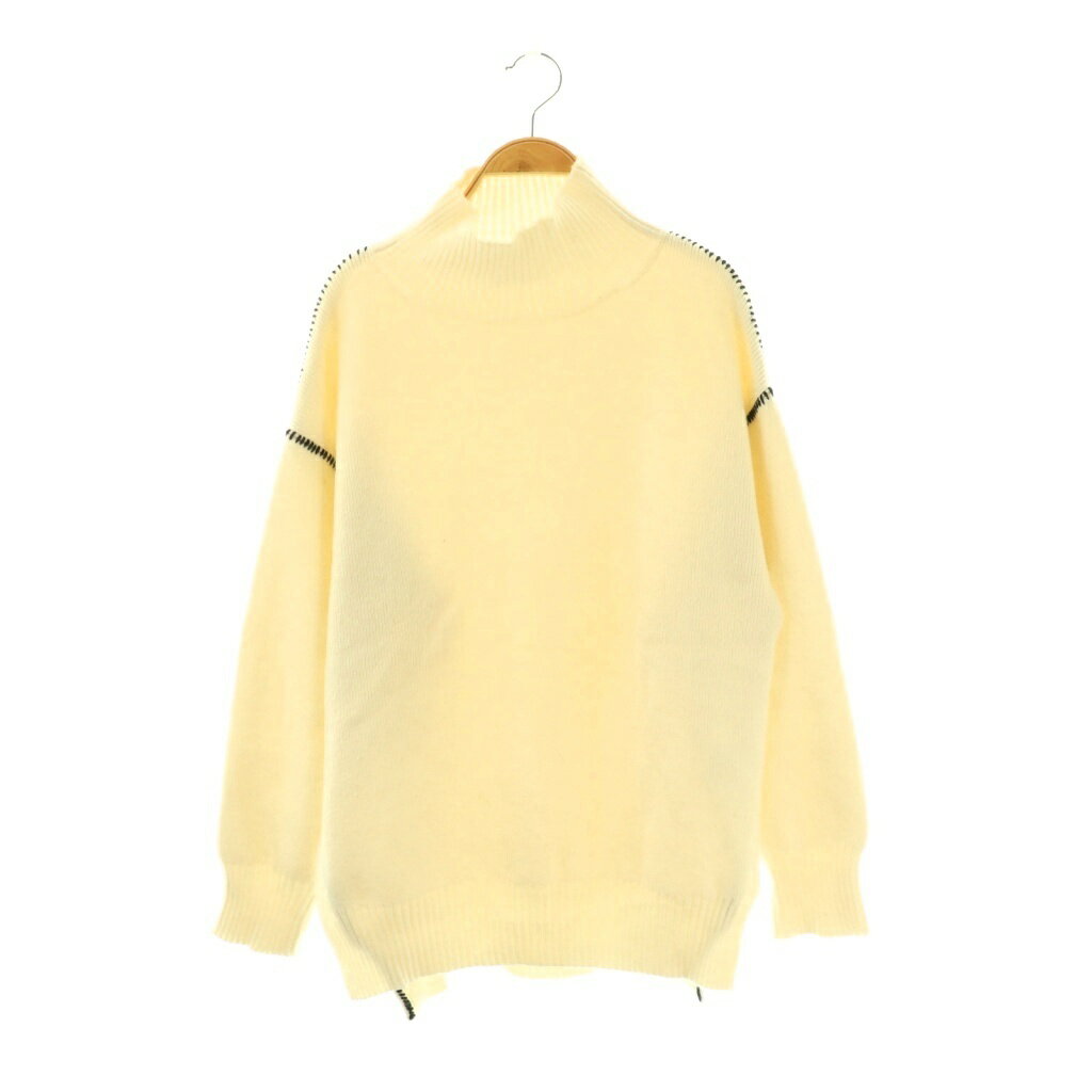 樂天商城 - 【中古】ラウンジドレス Loungedress モックネックニット セーター F アイボリー ブラック /ES ■OS レディース 【ベクトル 古着】 260116