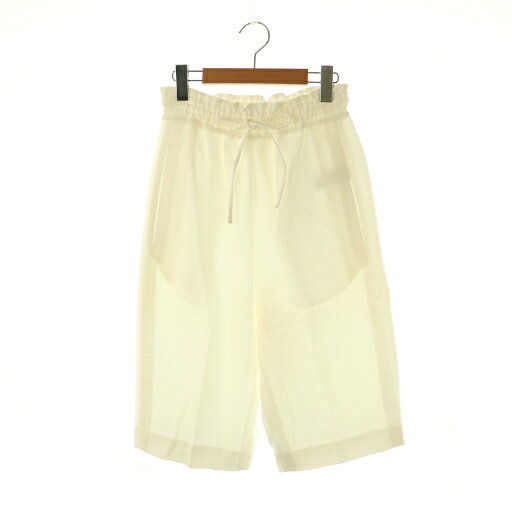 エンフォルド ENFOLD 23AW CENTER-PRESS SHORT-PANTS パンツ ショート ハーフ 36 ホワイト /HK ■OS レディース  260113