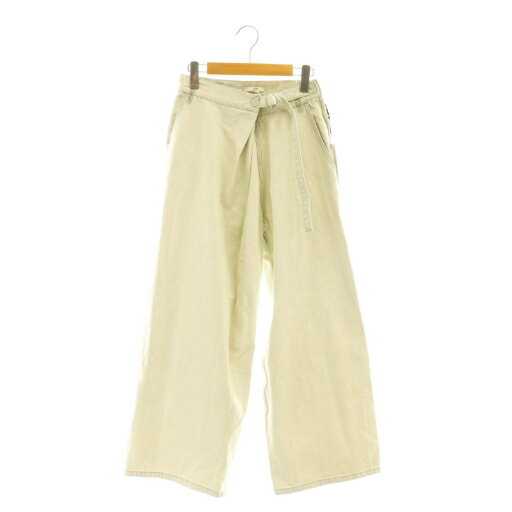 【中古】未使用品 アメリヴィンテージ Ameri VINTAGE 25SS WRAP DENIM WIDE PANTS デニム ジーンズ 24 アイボリー ライトグレー 0125108610420 /CX ■OS レディース 【ベクトル 古着】 260113