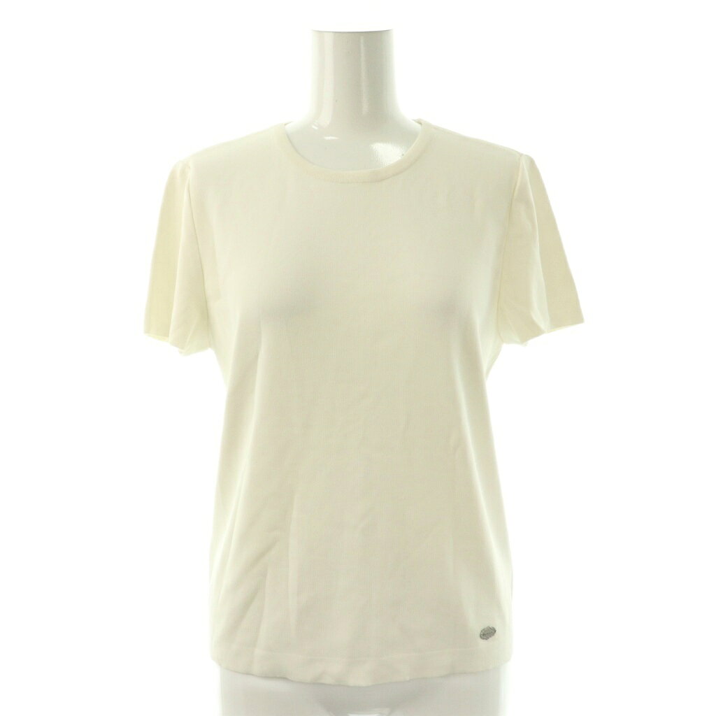 【中古】フォクシーニューヨーク FOXEY NEW YORK 34663 Lady Cool 半袖ニット カットソー 40 白 /NR ■OS レディース 【ベクトル 古着】 260115