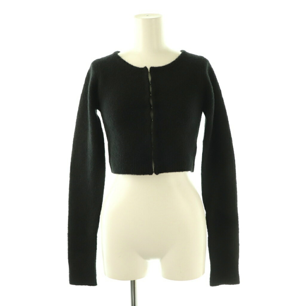 【中古】ヨービオトープランジェリー yo BIOTOP 23AW Cashmere hock cardigan カーディガン ニット クロップド F 黒 /CX ■OS ■SH レディース 【ベクトル 古着】 260119