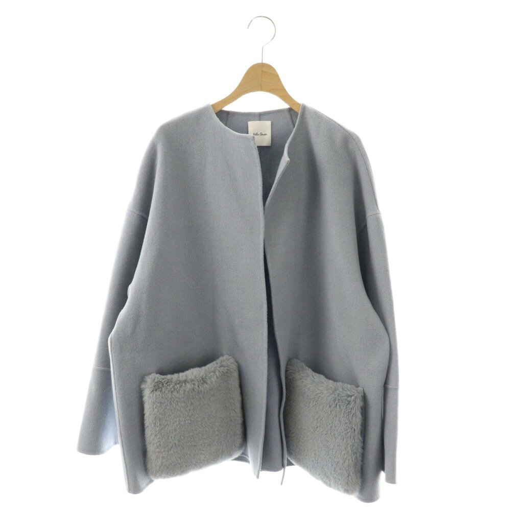 【中古】ミラオーウェン Mila Owen 24AW 2WAYファーポケットリバーコート アウター ノーカラー F ライトブルー /DO ■OS ■SH レディース 【ベクトル 古着】 260122 auc-vector-20687299 ブランド古着の買取販売ベクトル パッケージ画像