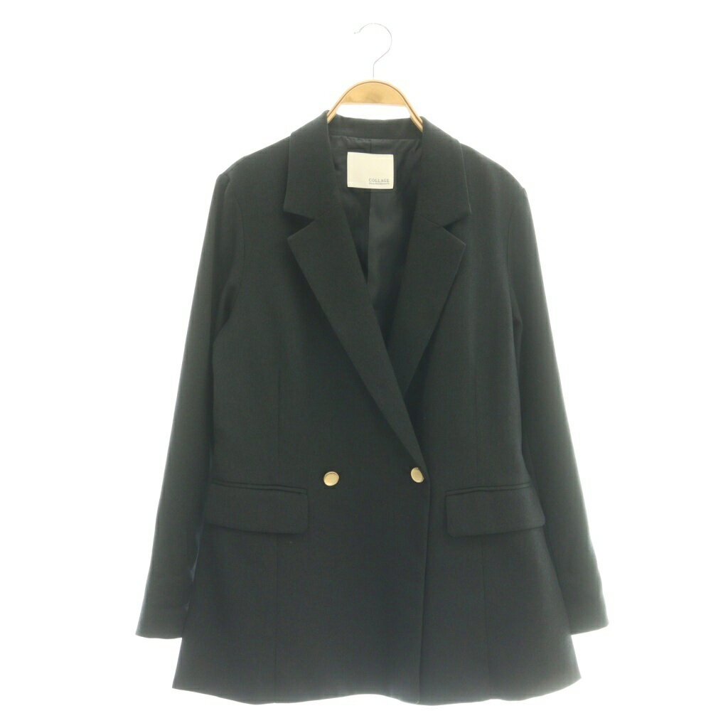 【中古】コラージュ ガリャルダガランテ COLLAGE GALLARDAGALANTE 24AW ウールライクダブルジャケット テーラード F ネイビー /CX ■OS レディース 【ベクトル 古着】 260121