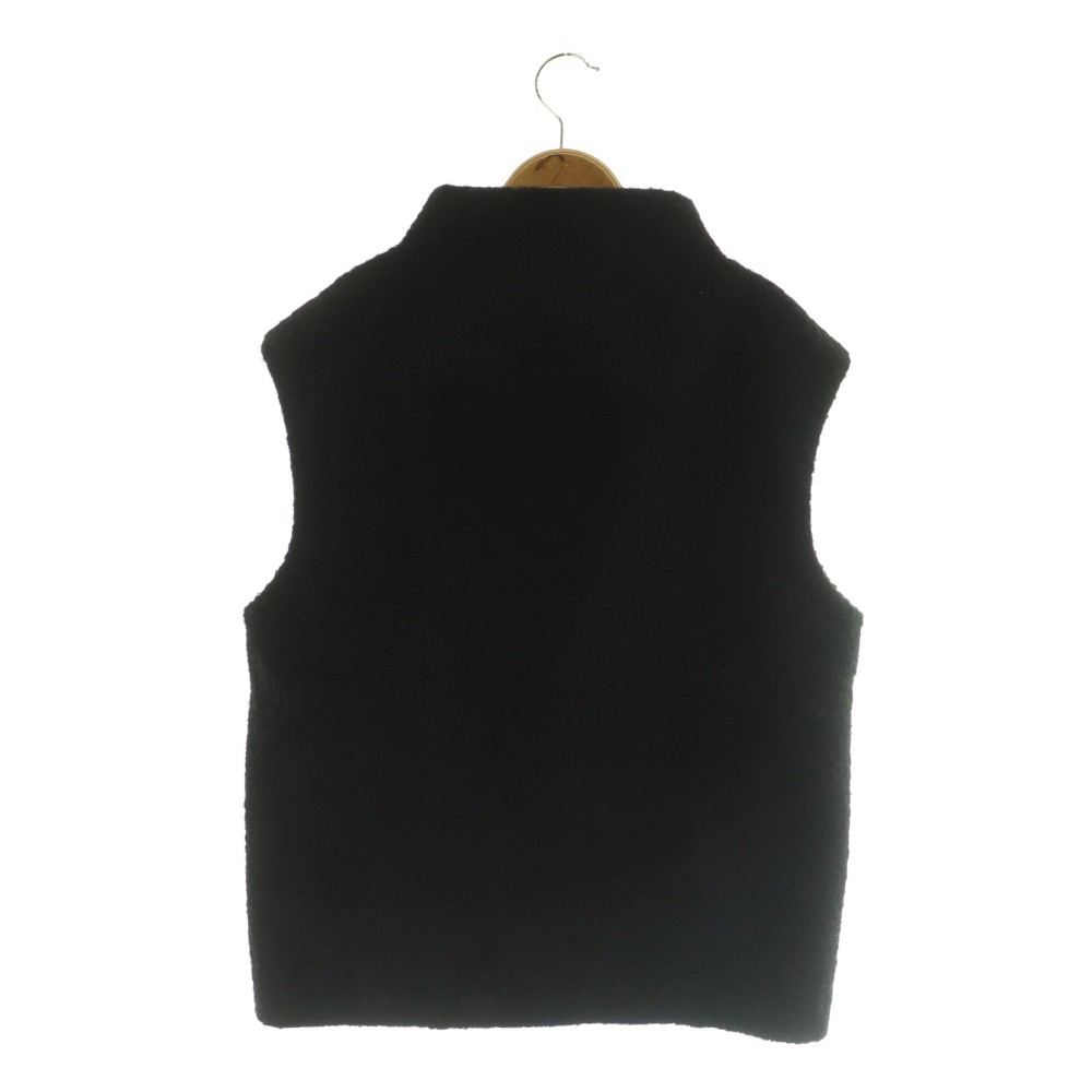【中古】ザラ ZARA ボアニットベスト ボトルネック USA S ブラック /MY ■OS レディース 【ベクトル 古着】 260122