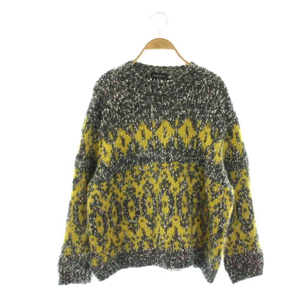 未使用タグ付 ロベルトコリーナ モックネック 半袖 ニット イエロー 48サイズ 170-402601220348_1.jpg