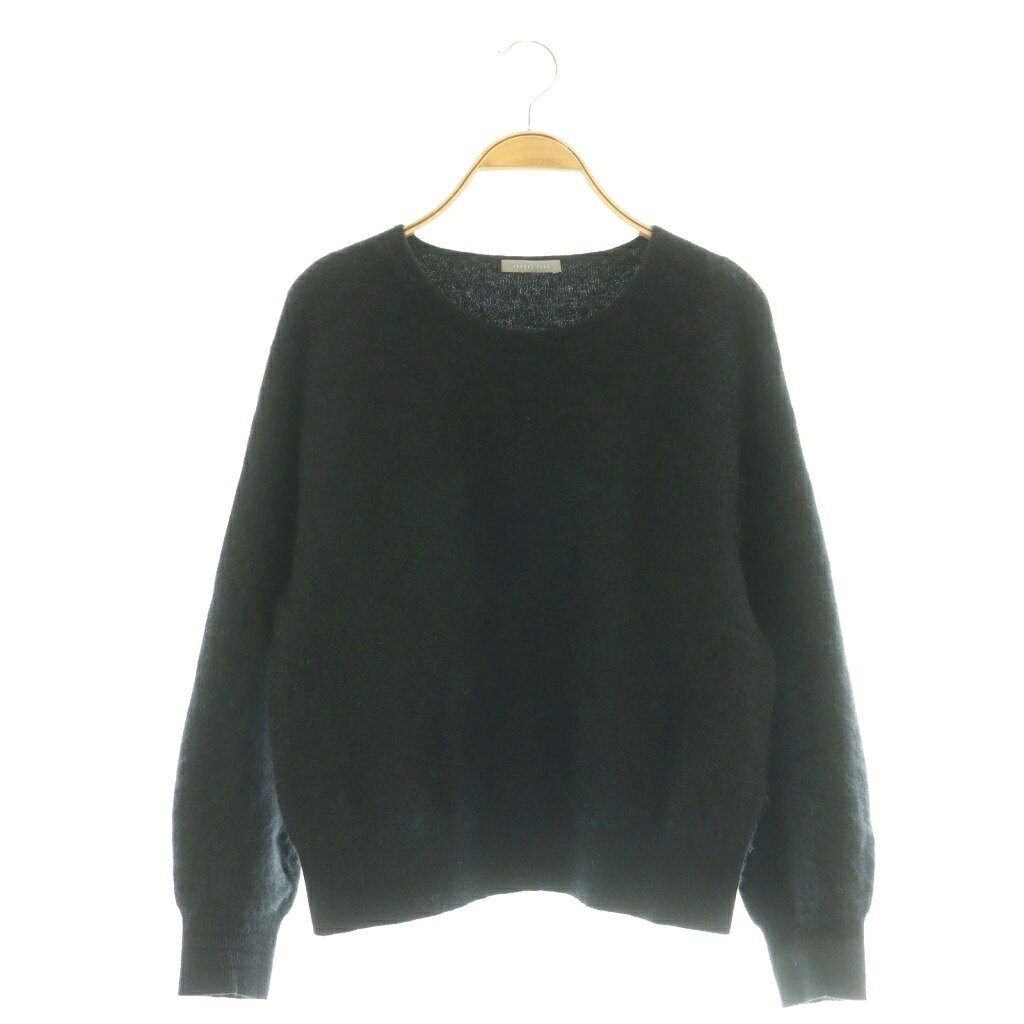 【中古】セオリーリュクス theory luxe 24AW FUR CASHMERE SERAN ニット セーター 長袖 カシミヤ 38 ブラック /HK ■OS レディース 【ベクトル 古着】 260202