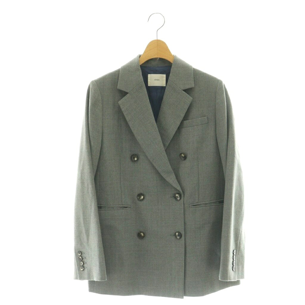 Other Jackets Jumpers - 【中古】イエナ IENA 24AW ウール混ギャバ Wブレストジャケット テーラード 36 グレー /CX ■OS レディース 【ベクトル 古着】 260203