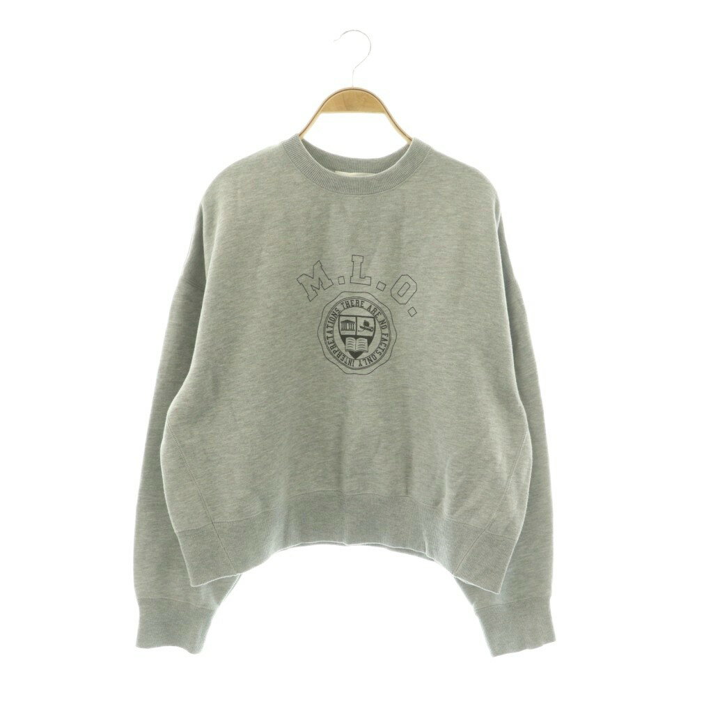 【中古】ミラオーウェン Mila Owen ロゴトレーナー スウェット プルオーバー 0 グレー /DF ■OS レディース 【ベクトル 古着】 260205