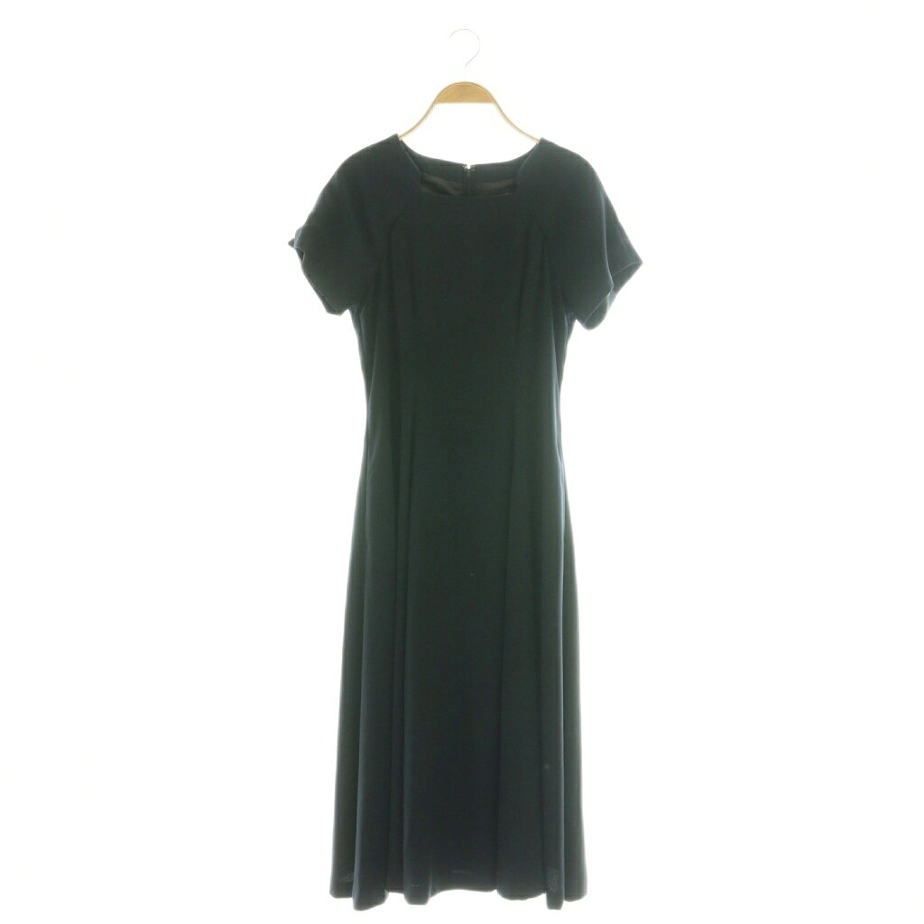 【中古】アウディーレ Audire Mulch volume flare dress ワンピース スクエアネック S 紺 AD4TH-0906 /..