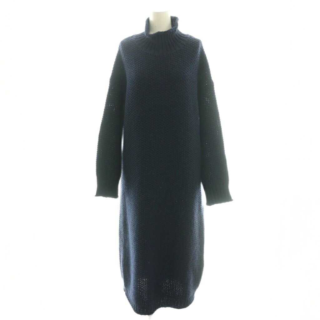 【中古】ビーミングバイビームス B:MING LIFE STORE by BEAMS 畦編みハイネックニットロング セーター ワンピース 紺 ネイビー /AQ ■OS レディース 【ベクトル 古着】 260209
