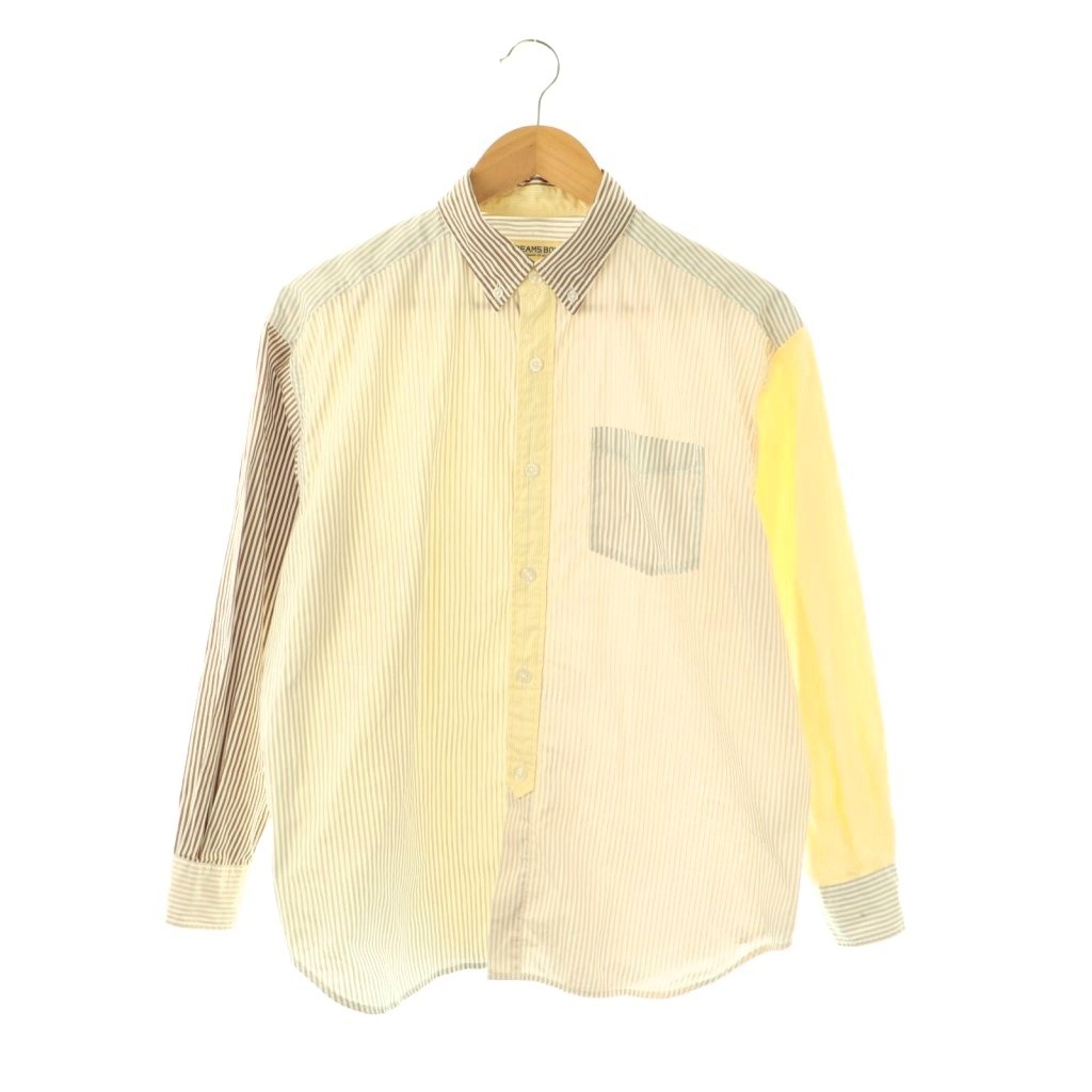 Rakuten - 【中古】ビームスボーイ BEAMS BOY 25SS コットンローンクレイジーボタンダウンロングスリーブシャツ ブラウス 長袖 前開き ストライプ コットン 白 マルチカラー 13-11-0452-452 /NR ■OS レディース 【ベクトル 古着】 260209