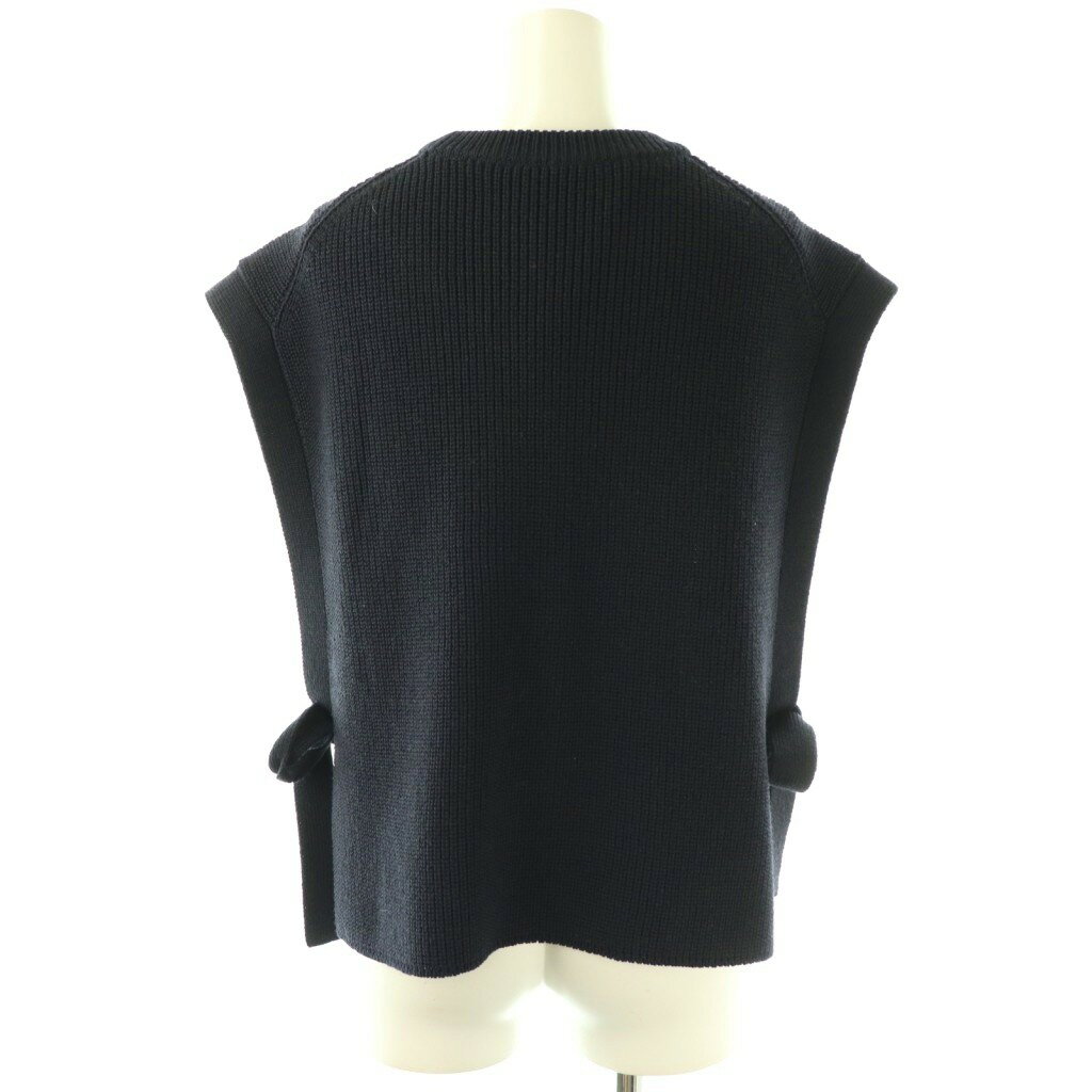 【中古】スローン SLOANE 7G片畦ウール×ポリエステルサイドリボンベスト ニット 2 ...
