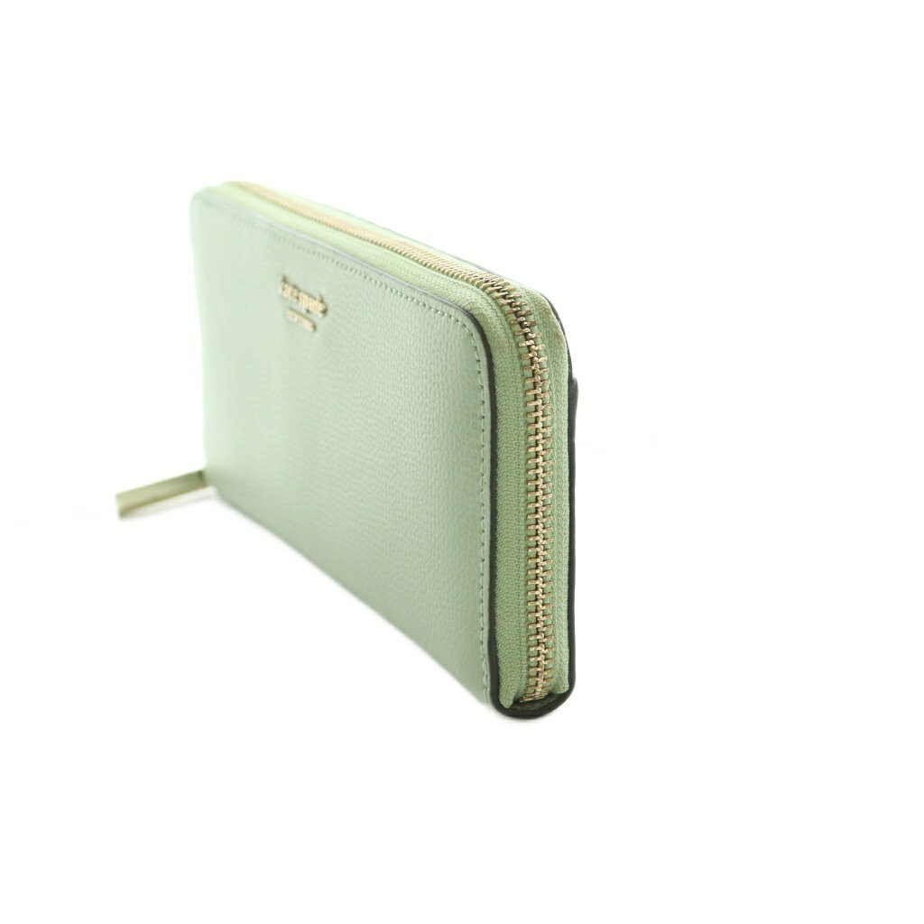 【中古】ケイトスペード KATE SPADE 長財布 ラウンドファスナー 小銭入れ ミントグ...