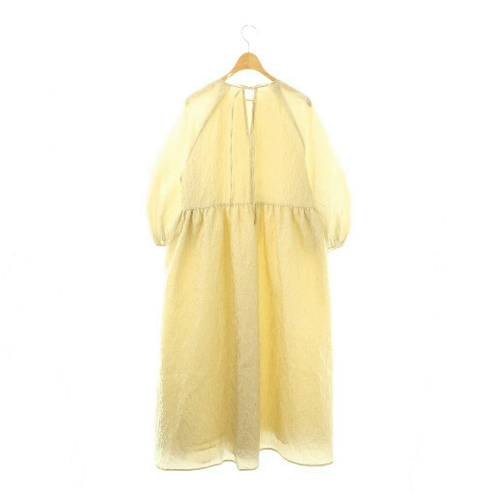 【中古】ミラオーウェン Mila Owen 24SS パフスリーブフレアジャガードワンピース 0 黄色 イエロー /AQ ■OS レディース 【ベクトル 古着】 260218 auc-vector-20867186 ブランド古着の買取販売ベクトル サンプル画像2