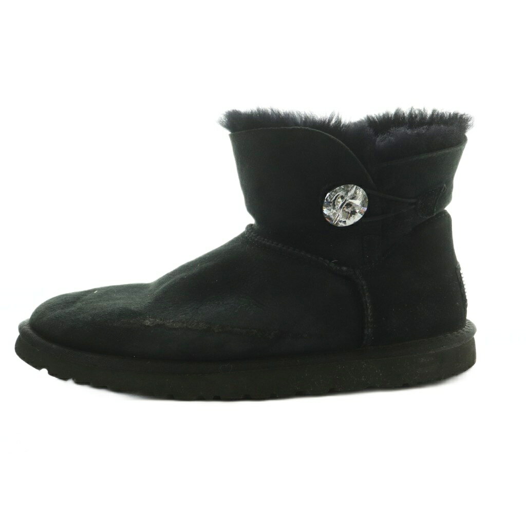 【中古】アグ オーストラリア UGG australia ミニ ベイリーボタン ブリング ムートンショートブーツ US9 26.0cm 黒 1003889 /MI ■OS ■SH レディース 【ベクトル 古着】 260220