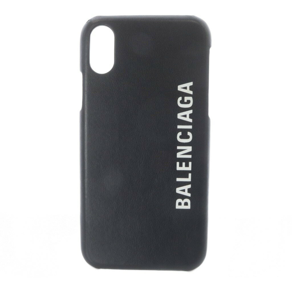 大人気☆BALENCIAGA☆バレンシアガ☆iPhoneX XSケース☆ブラック 国内即発】BALENCIAGA ☆ iphoneX & XS☆レザーケース☆黒×白