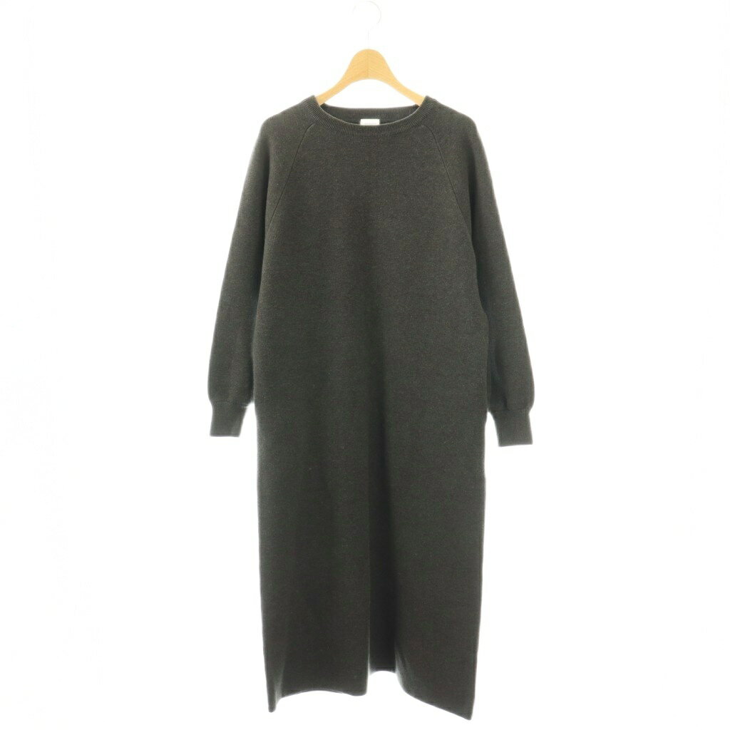 【中古】アーバンリサーチ ドアーズ URBAN RESEARCH DOORS 25AW スウェットライクニットワンピース ロング F グレー /HK ■OS レディース 【ベクトル 古着】 260303