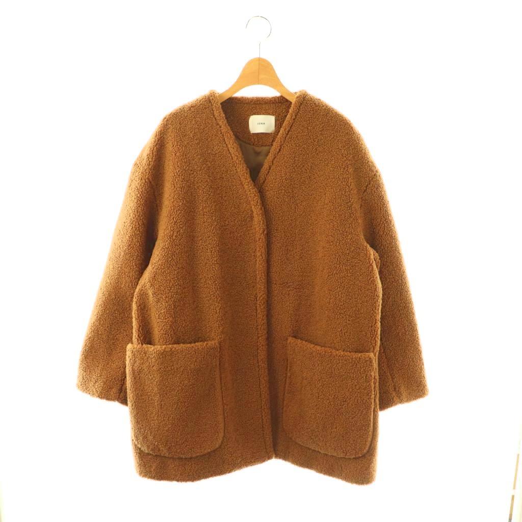 樂天商城 - 【中古】イエナ IENA ECOPEL ボアハーフコート オーバーサイズ 38 ブラウン /MY ■OS レディース 【ベクトル 古着】 260314