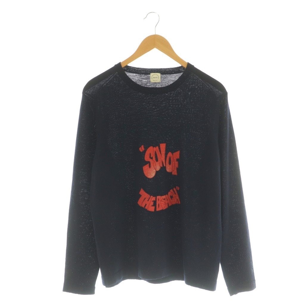 【中古】サラ sala SON OF THE BEACH ウールニットプルオーバー 3 ネイビー /DF ■OS ■SH レディース 【ベクトル 古着】 260305