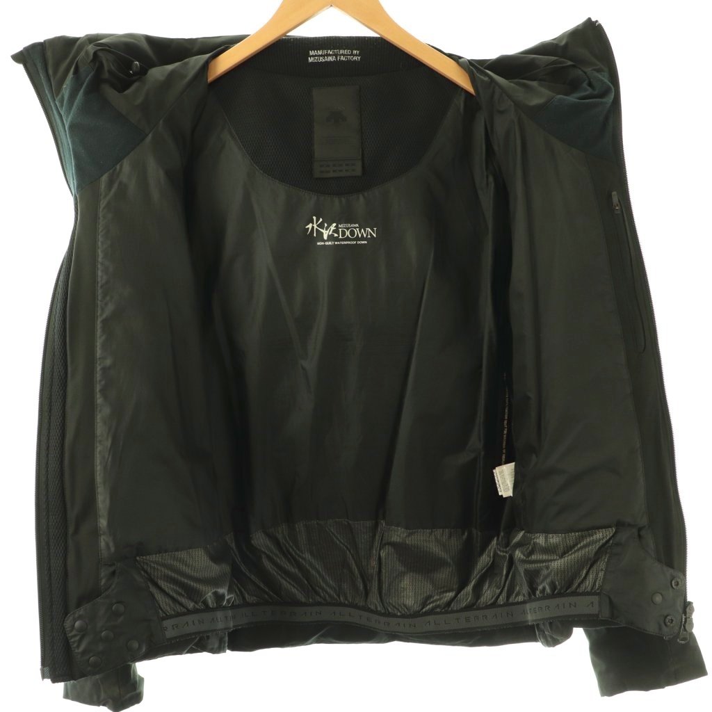 【中古】デサント DESCENTE ALLTERRAIN オルテライン 水沢ダウン ジャケット フード ジップアップ S 黒 ブラック DAMMGK30U /KU ■SH メンズ 【ベクトル 古着】 260316 3