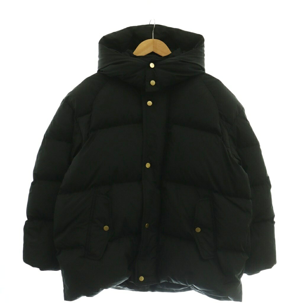 【中古】ブラミンク BLAMINK 25AW フードダウンジャケット アウター ジップアップ スナップボタン 0 黒 ブラック /NR ■OS ■SH メンズ レディース 【ベクトル 古着】 260312