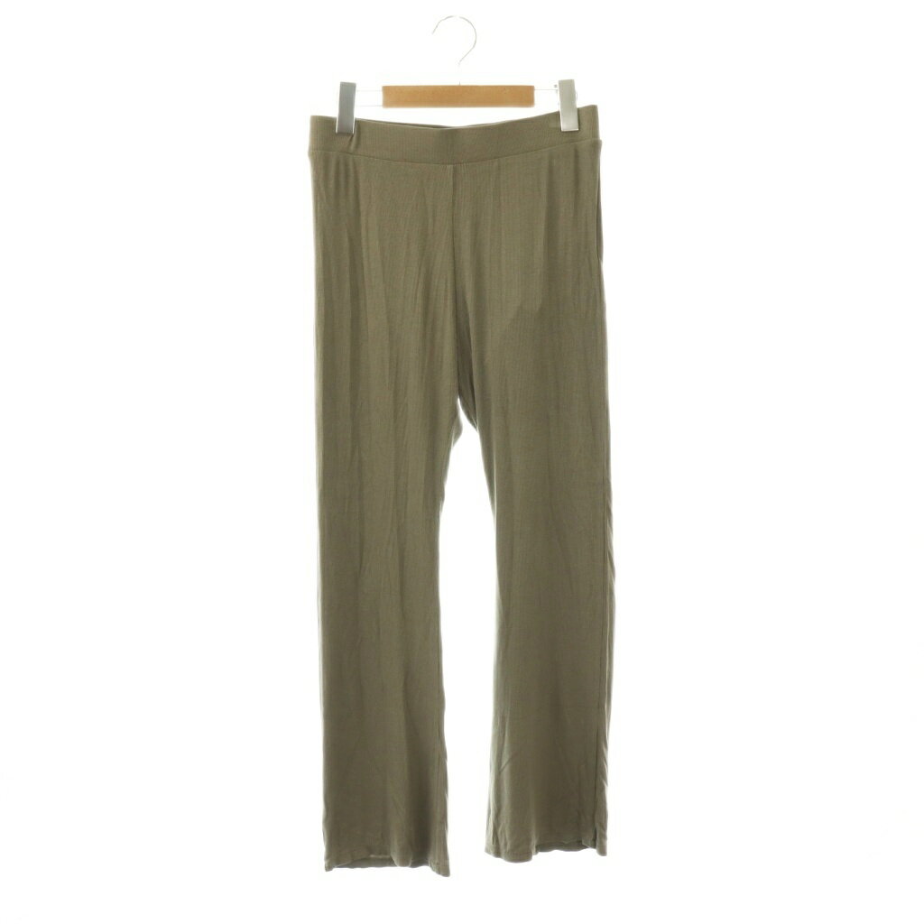 樂天商城 - 【中古】ドゥーズィエムクラス DEUXIEME CLASSE 24SS Viscose rib パンツ フレア リブ カーキ /HK ■OS レディース 【ベクトル 古着】 260317