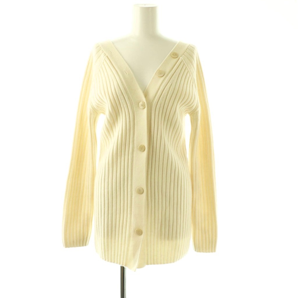 セオリー Theory 25AW Morton Wool Open Back Cardigan カーディガン ニット 長袖 S ホワイト /YO ■OS レディース  260316