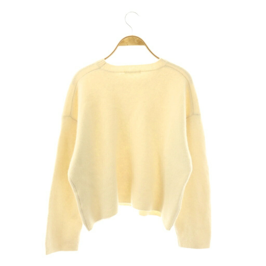 【中古】ウィムガゼット Whim Gazette ファークルーネックプルオーバー ニット セーター 長袖 F オフホワイト /HK ■OS レディース 【ベクトル 古着】 260317