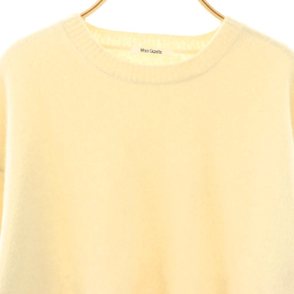 【中古】ウィムガゼット Whim Gazette ファークルーネックプルオーバー ニット セーター 長袖 F オフホワイト /HK ■OS レディース 【ベクトル 古着】 260317