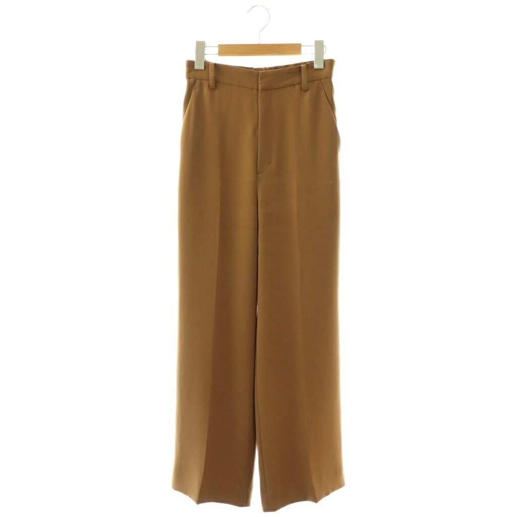 【中古】プラージュ Plage 24AW TRツイル裏起毛スラックスパンツ ジッパーフライ 34 キャメル /DO ■OS レディース 【ベクトル 古着】 260317