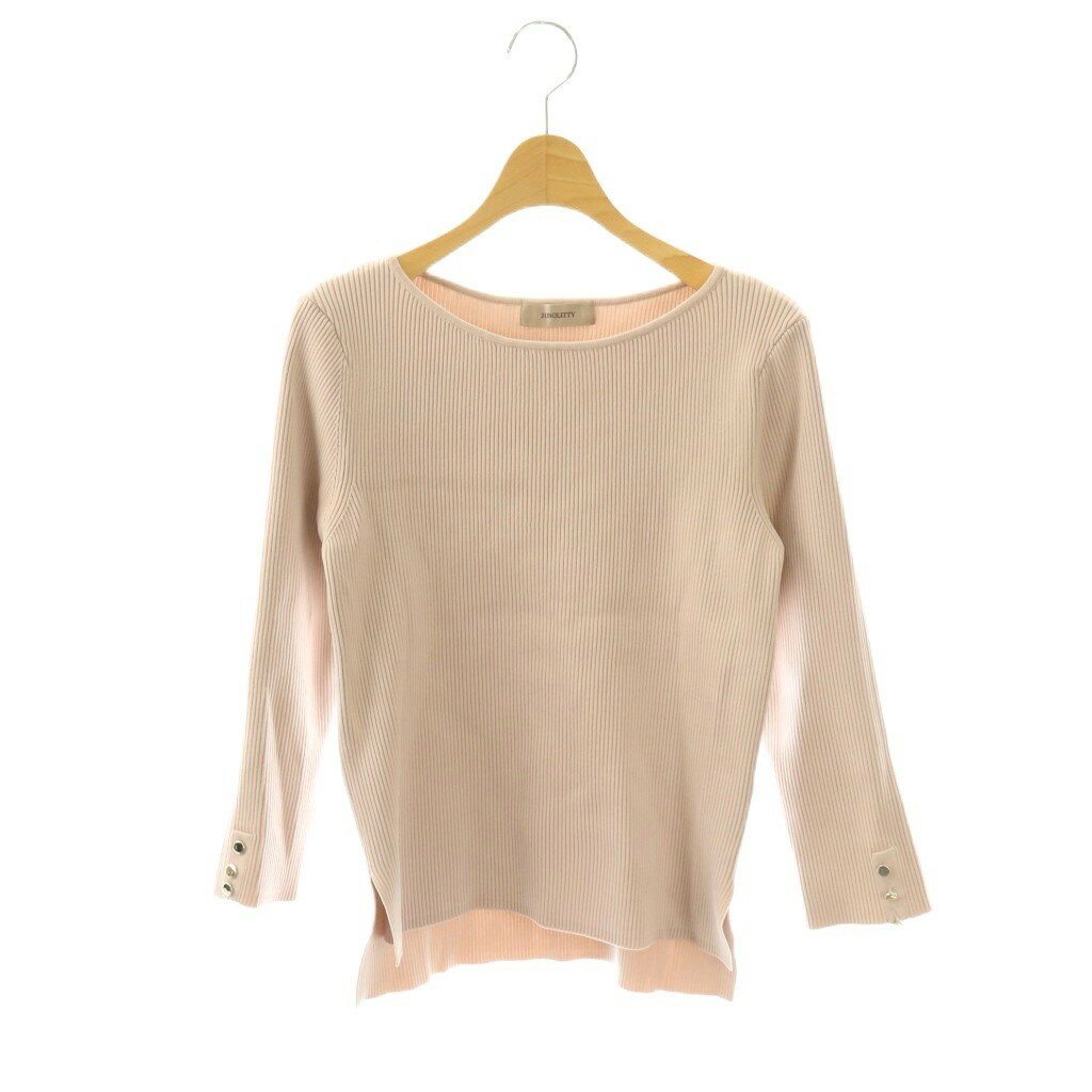 【中古】ジャスグリッティー JUSGLITTY 24SS リブニットカットソー プルオーバー 2 ピンク /DF ■OS レディース 【ベクトル 古着】 260326ブランドジャスグリッティー JUSGLITTY表記サイズ2実寸サイズ肩幅：34cm　身幅：38cm　着丈：54.5cm　袖丈：46cm　　素材ポリエステル、ナイロン、ポリウレタン色ピンク状態左袖のボタンが外れかけていますが、その他に目立ったダメージはなく、問題なくご使用いただける商品です。 ※あくまでも中古品ですので掲載写真や記載内容をご確認いただき、ご理解の上ご購入ください。商品のお問い合わせの回答を休止しております。＊各商品ページの商品詳細等をご確認の上ご購入ください。【中古】ジャスグリッティー JUSGLITTY 24SS リブニットカットソー プルオーバー 2 ピンク /DF ■OS レディース 【ベクトル 古着】 260326状態ランク　”AB”詳細については、下記および「状態ランクについて」ページをご覧ください。未使用・新品の商品ほぼ新品同様の商品使用感が少なく、かなり状態の良い商品使用感はあるが、傷や汚れの少ない商品使用感の他、傷や汚れが見られる商品かなり大きな傷みがある難あり商品※S〜CランクはUSED品となりますので、使用感をご理解の上でご入札下さい。状態ランクについてinformationブランドジャスグリッティー JUSGLITTY表記サイズ2実寸サイズ肩幅：34cm　身幅：38cm　着丈：54.5cm　袖丈：46cm　　素材ポリエステル、ナイロン、ポリウレタン色ピンク状態左袖のボタンが外れかけていますが、その他に目立ったダメージはなく、問題なくご使用いただける商品です。 ※あくまでも中古品ですので掲載写真や記載内容をご確認いただき、ご理解の上ご購入ください。商品のお問い合わせの回答を休止しております。＊各商品ページの商品詳細等をご確認の上ご購入ください。本商品は一点物です他サイトや店舗にて販売している商品です。多少のお時間差にて欠品になることもございます。予めご了承頂ますようお願い致します。ベクトル・サイズガイドはこちらこの商品と同じブランドの商品を見る