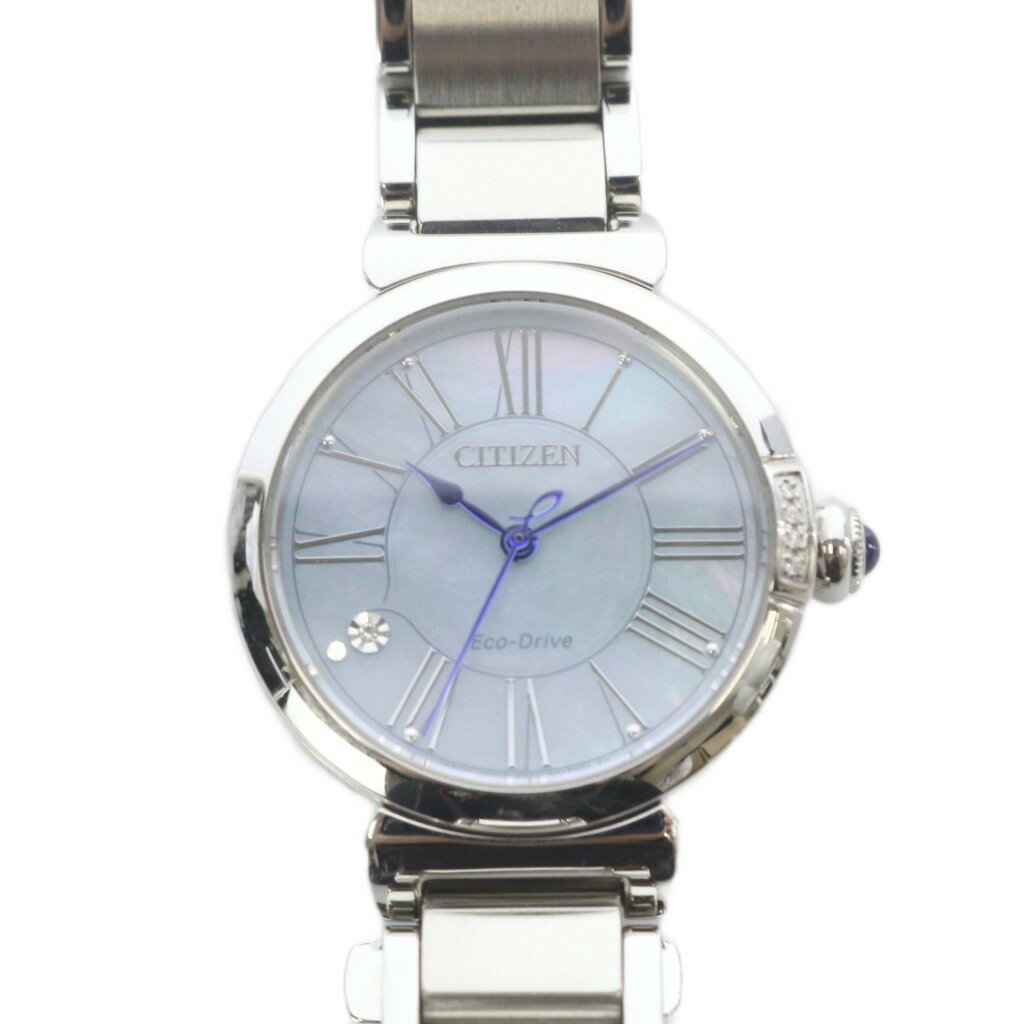 BVLGARI - 【中古】シチズン CITIZEN 光発電エコ ドライブ ROUND Collection 腕時計 3針 シルバー色 EM1060-87N /SR レディース 【ベクトル 古着】 260408