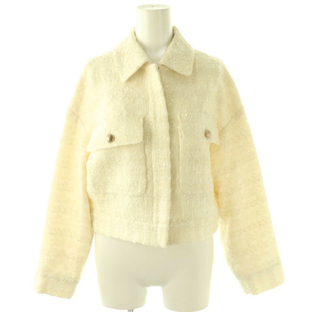 Other Jackets Jumpers - 【中古】アナイ ANAYI 26SS ヴィシーチェックツイードブルゾン ジャケット ジップアップ 34 オフホワイト /HK ■OS ■SH レディース 【ベクトル 古着】 260402
