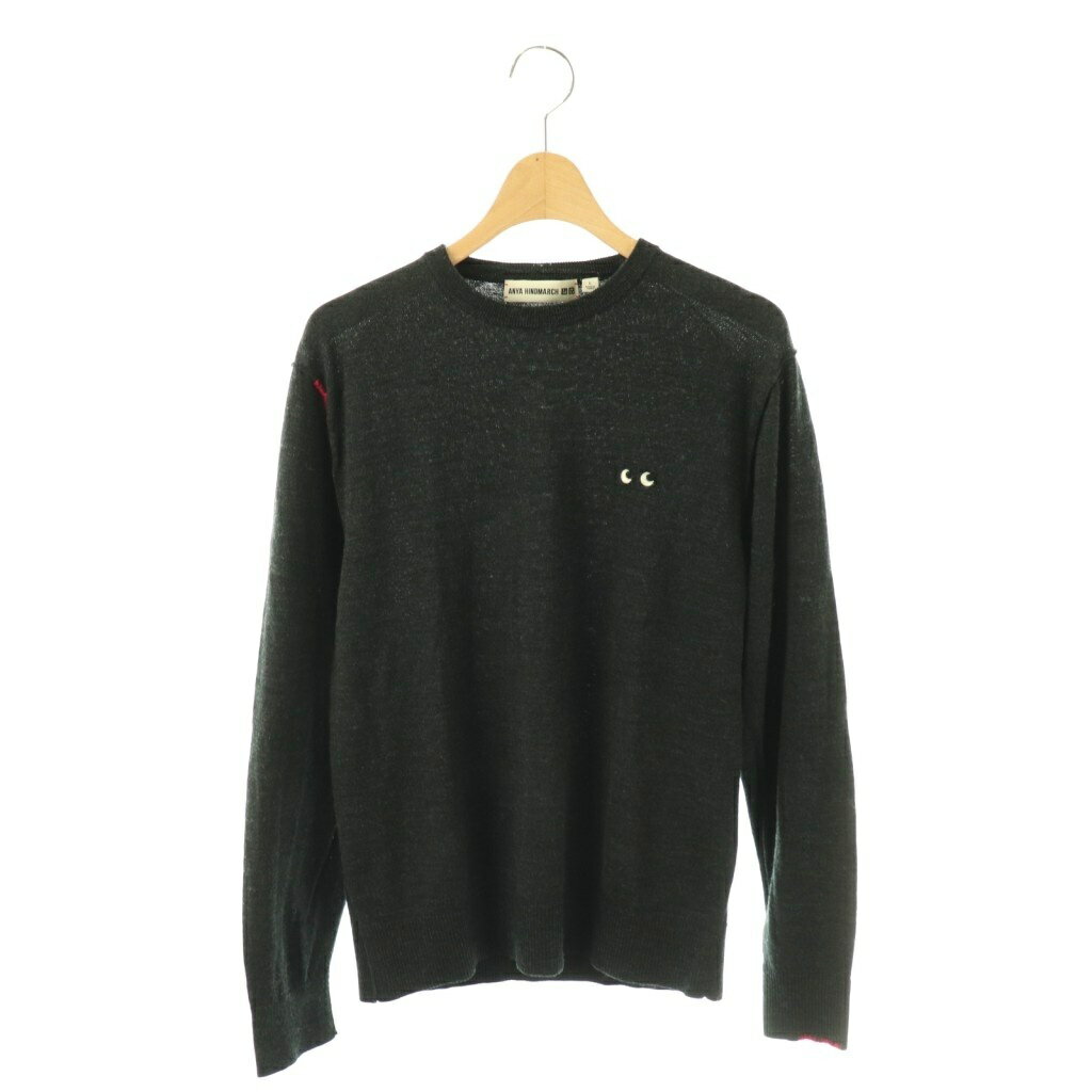 樂天商城 - 【中古】アニヤハインドマーチ ANYA HINDMARCH × ユニクロ UNIQLO 24AW ウールニット カットソー 長袖 L チャコールグレー /DO ■OS レディース 【ベクトル 古着】 260403