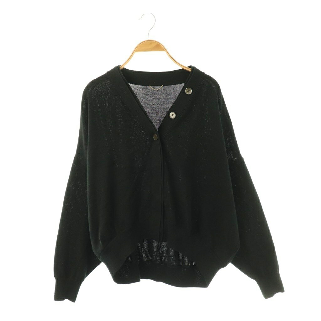 【美品】MUSEドゥズィーエムクラス　カーディガン 黒白　３８ 中古・古着通販】MUSE de Deuxieme Classe (ミューズ ドゥーズィエム