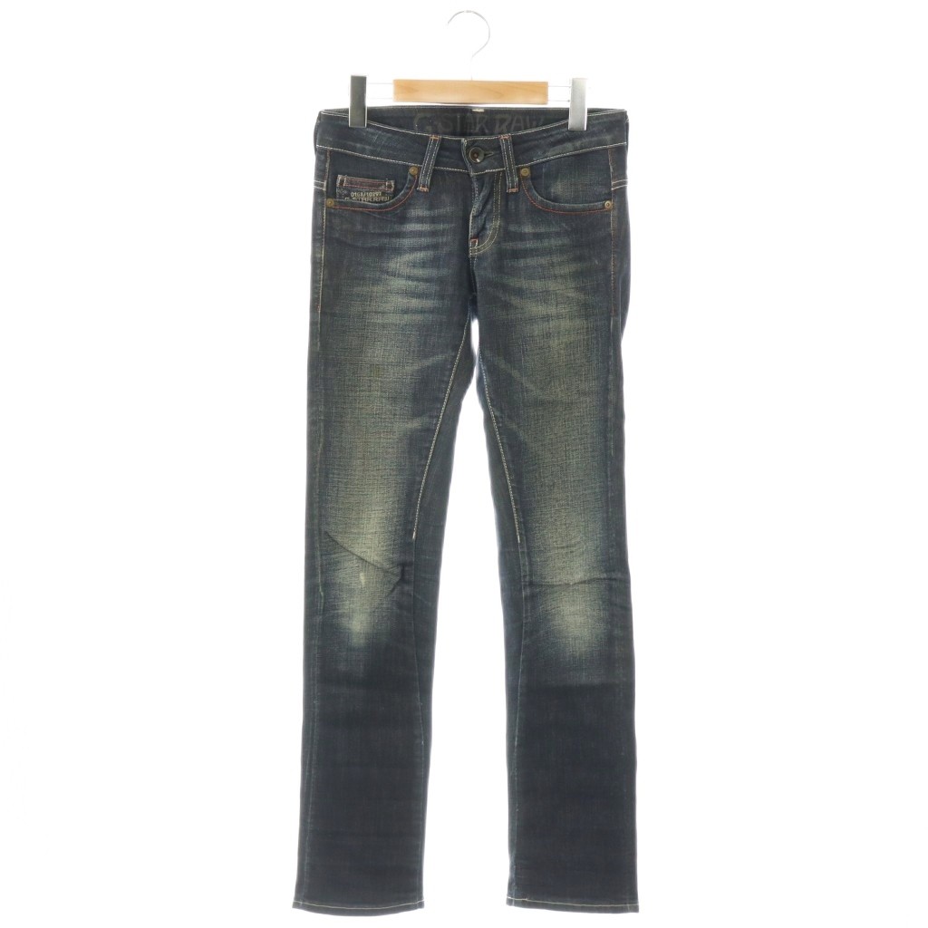 [중고] 지스타 로우 G-Star RAW ARCHIVE 로우 라이즈 데님 팬츠 청바지 슬림 스키니 24 다크 네이비 /ES ■OS ■SH 레이디스 [벡터 헌옷] 260409