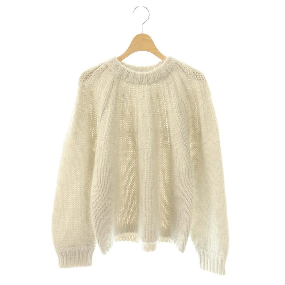 【中古】ミラオーウェン Mila Owen モヘヤ混 クルーネック求心編みニットプルオーバー セーター F ライトグレジュ /ES ■OS レディース 【ベクトル 古着】 260409 auc-vector-20839179 ブランド古着の買取販売ベクトル パッケージ画像
