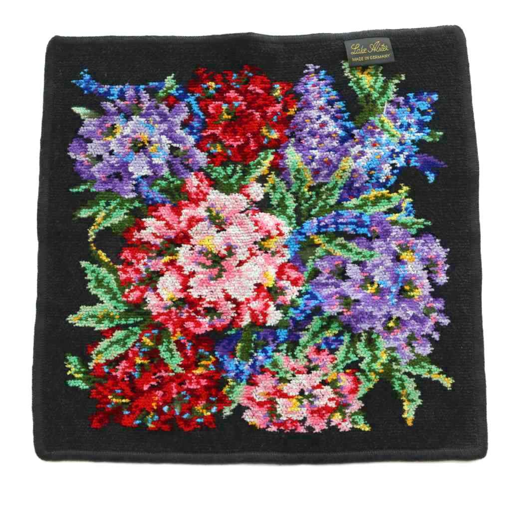 Other - 【中古】未使用品 レイクアルスター Lake Alster タグ付き アルペンローズ ウォッシュタオル ハンド ハンカチ 30×30 マルチカラー 黒 ブラック ピンク /SS ■OS レディース 【ベクトル 古着】 260408